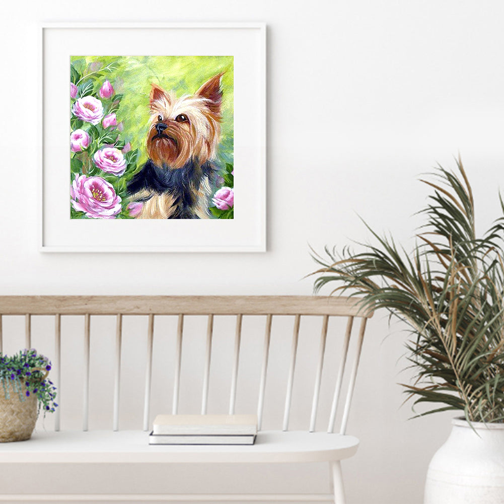 Dog - Full Round Drill Diamond Painting 30*30CM