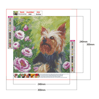 Dog - Full Round Drill Diamond Painting 30*30CM