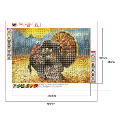 Turkeys - Full Round Drill Diamond Painting 40*30CM