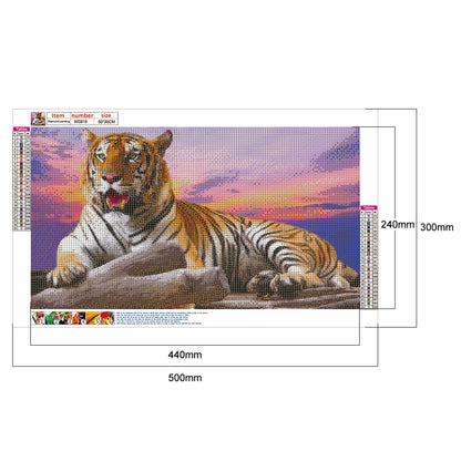 Big Tiger - Full Round Drill Diamond Painting 50*30CM