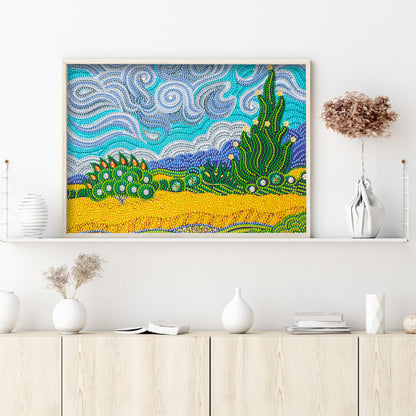 Wheat Field - Special Shaped Drill Diamond Painting 40*30CM