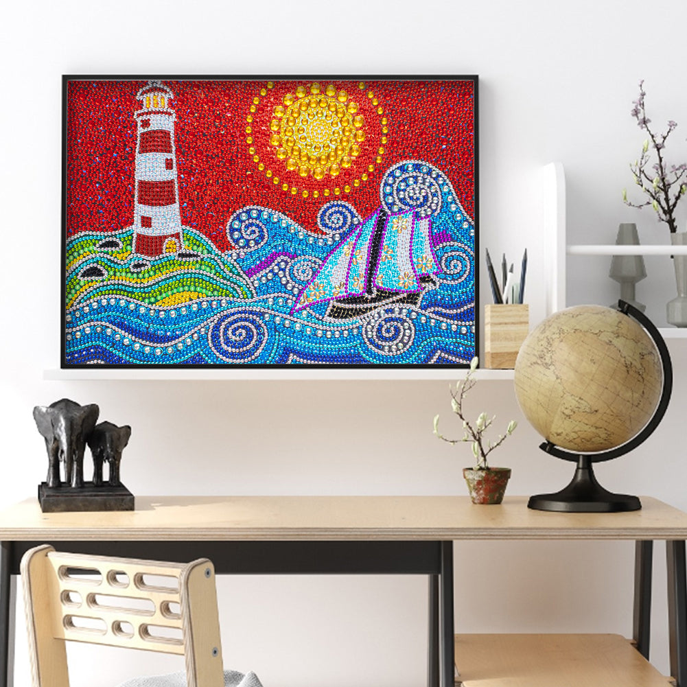 Lighthouse - Special Shaped Drill Diamond Painting 40*30CM