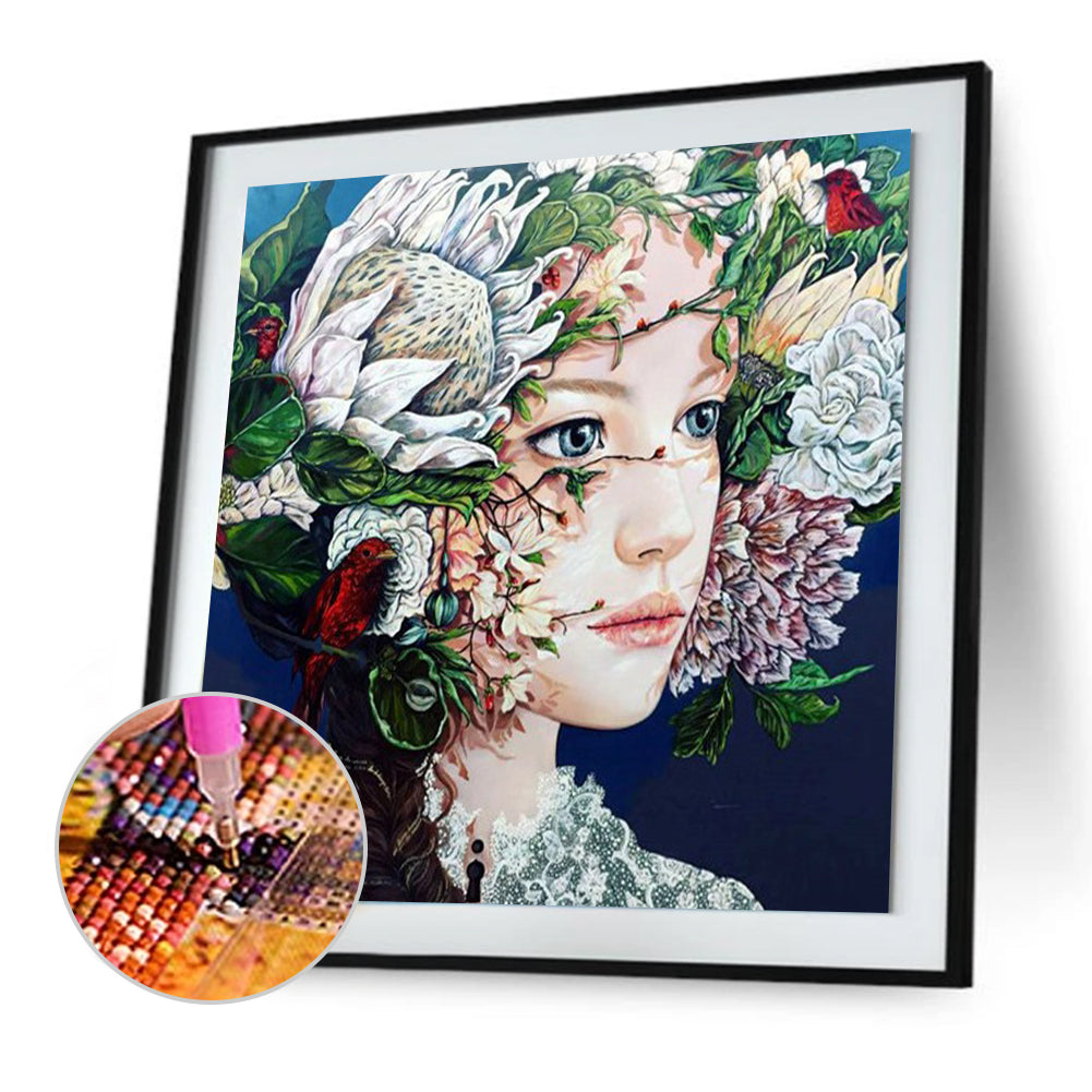 Flower Fairy - Full Round Drill Diamond Painting 30*30CM