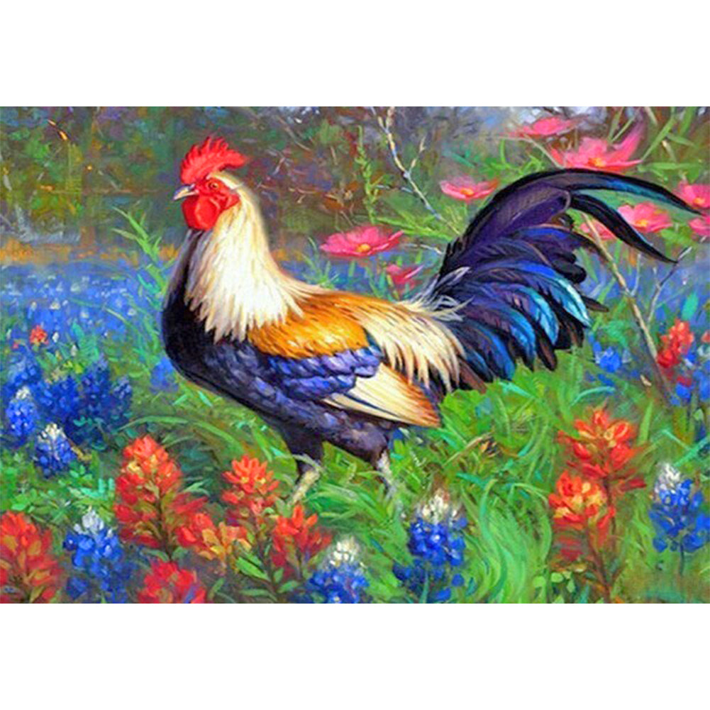 Rooster - Full Round Drill Diamond Painting 40*30CM