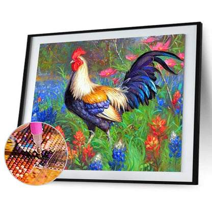 Rooster - Full Round Drill Diamond Painting 40*30CM