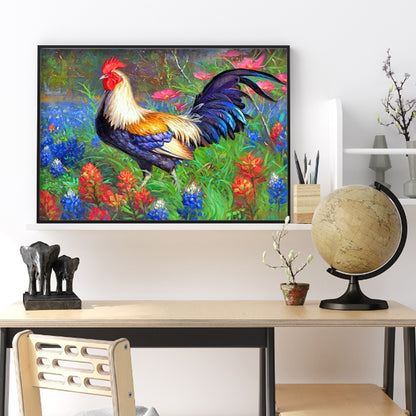 Rooster - Full Round Drill Diamond Painting 40*30CM