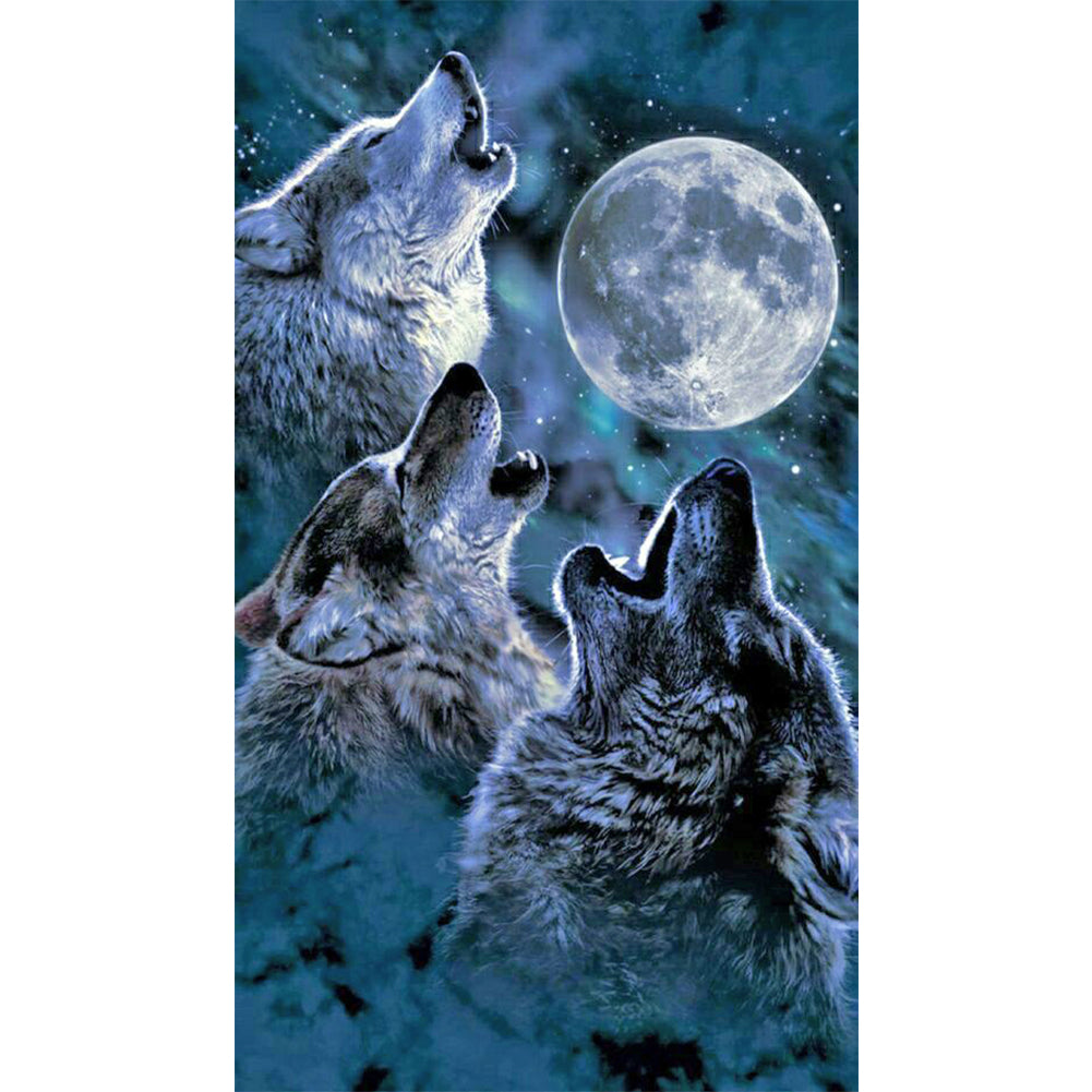 Wolf - Full Round Drill Diamond Painting 40*70CM