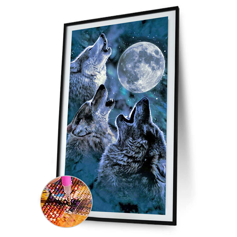 Wolf - Full Round Drill Diamond Painting 40*70CM