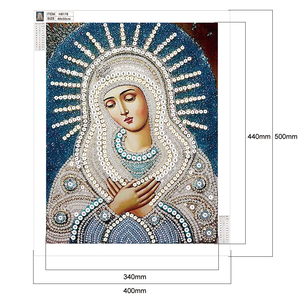 Virgin Mary - Special Shaped Drill Diamond Painting 40*50CM