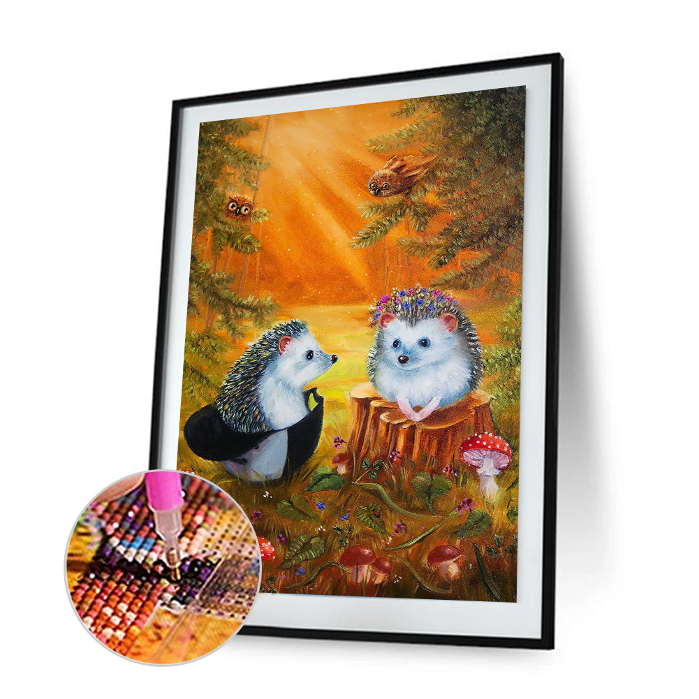 Hedgehog - Full Round Drill Diamond Painting 30*40CM