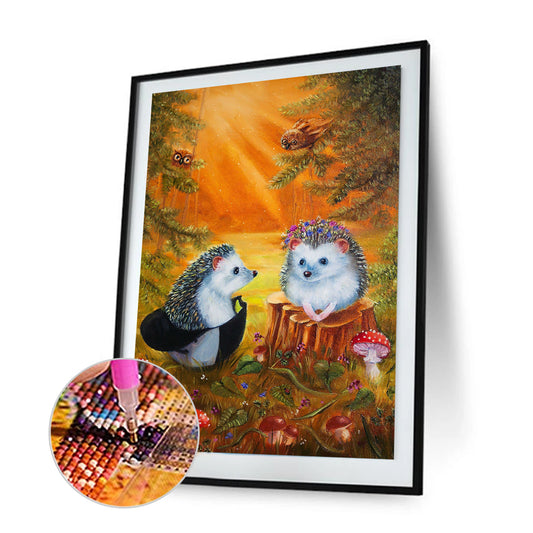 Hedgehog - Full Round Drill Diamond Painting 30*40CM