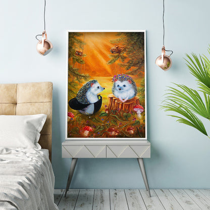 Hedgehog - Full Round Drill Diamond Painting 30*40CM