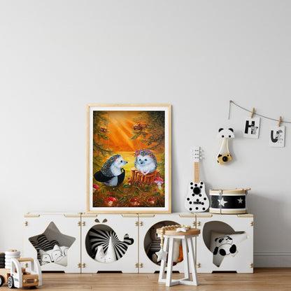 Hedgehog - Full Round Drill Diamond Painting 30*40CM