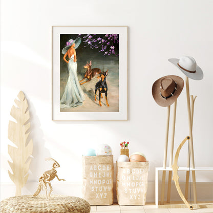 Elegant Lady - Full Round Drill Diamond Painting 30*40CM