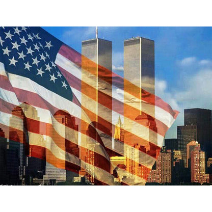 Twin Towers - Full Round Drill Diamond Painting 40*30CM