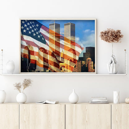 Twin Towers - Full Round Drill Diamond Painting 40*30CM