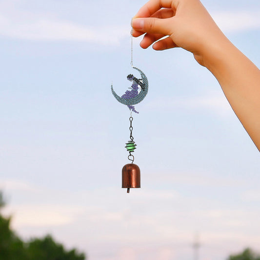 5D DIY Diamond Painting Wind Chime Bell Pendant Art Mosaic Kit Home Decor