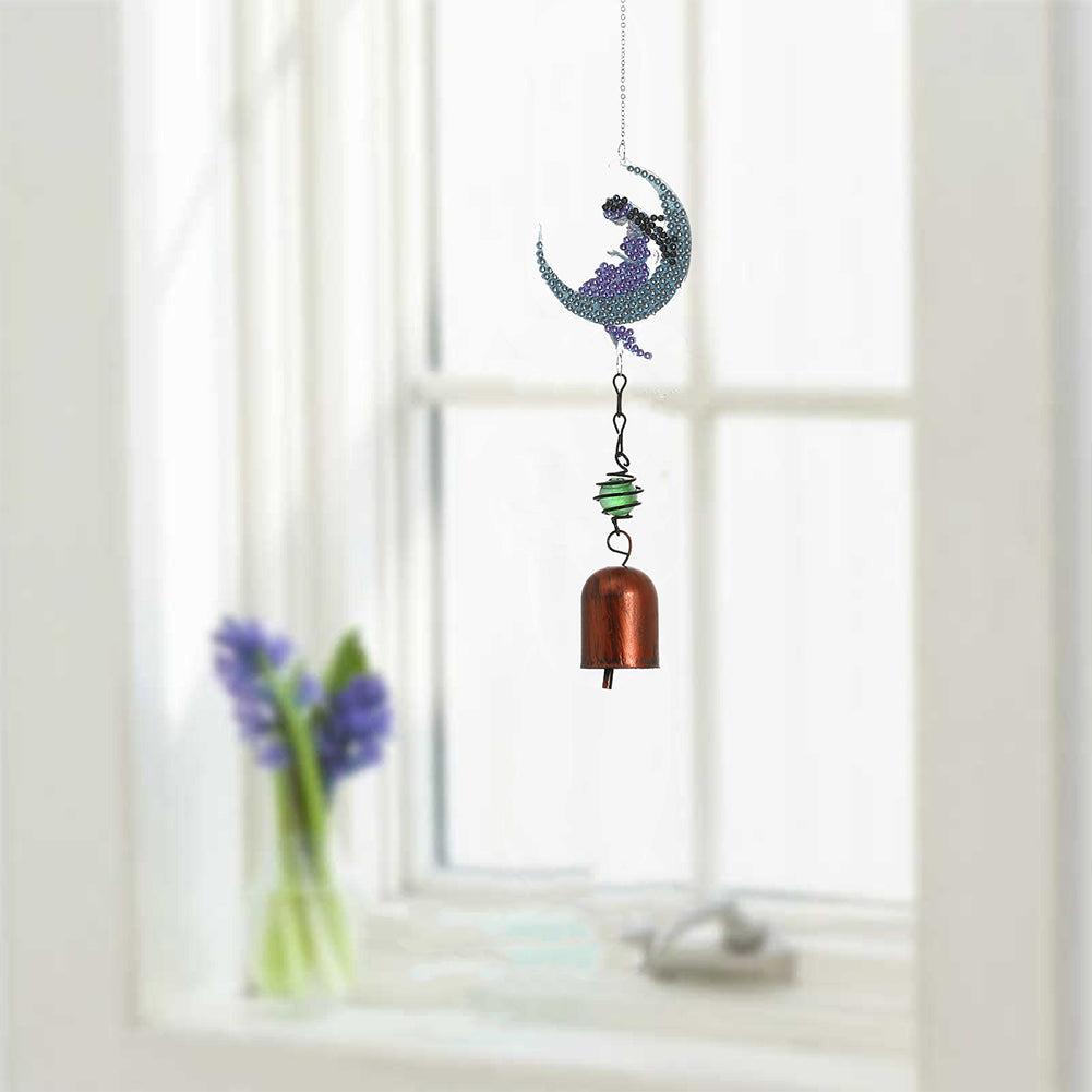 5D DIY Diamond Painting Wind Chime Bell Pendant Art Mosaic Kit Home Decor