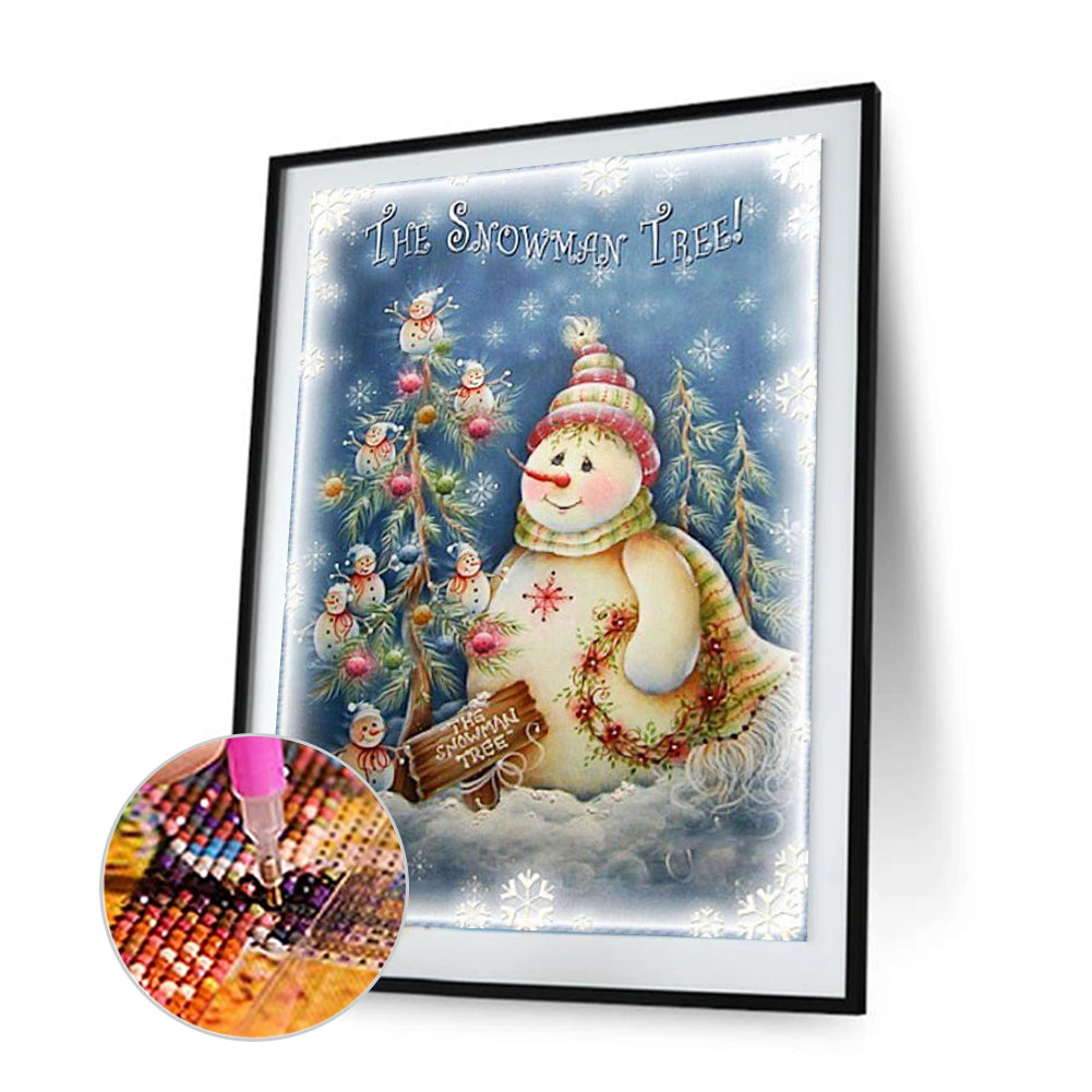 Snowman - Full Round Drill Diamond Painting 30*40CM