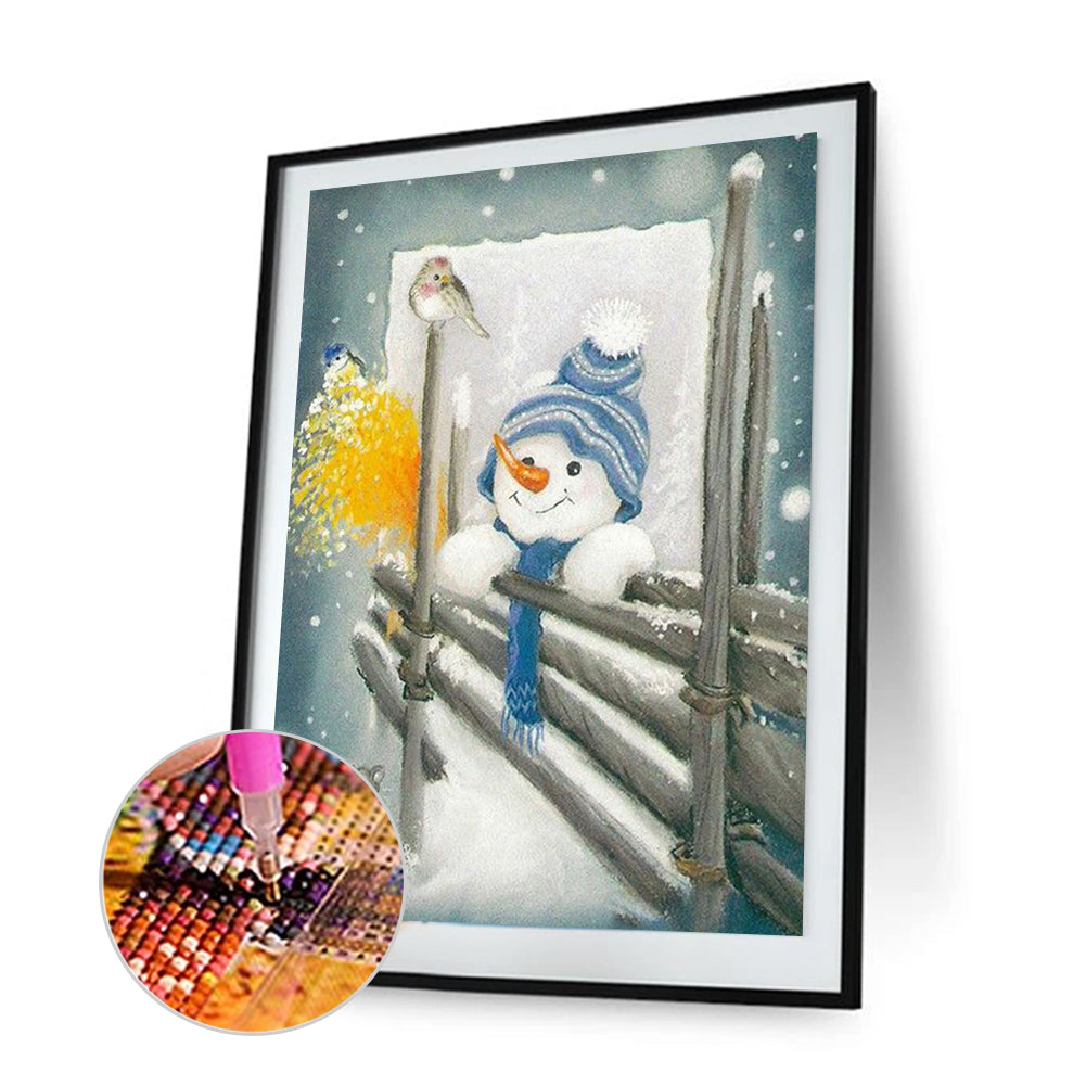 Snowman - Full Round Drill Diamond Painting 30*40CM