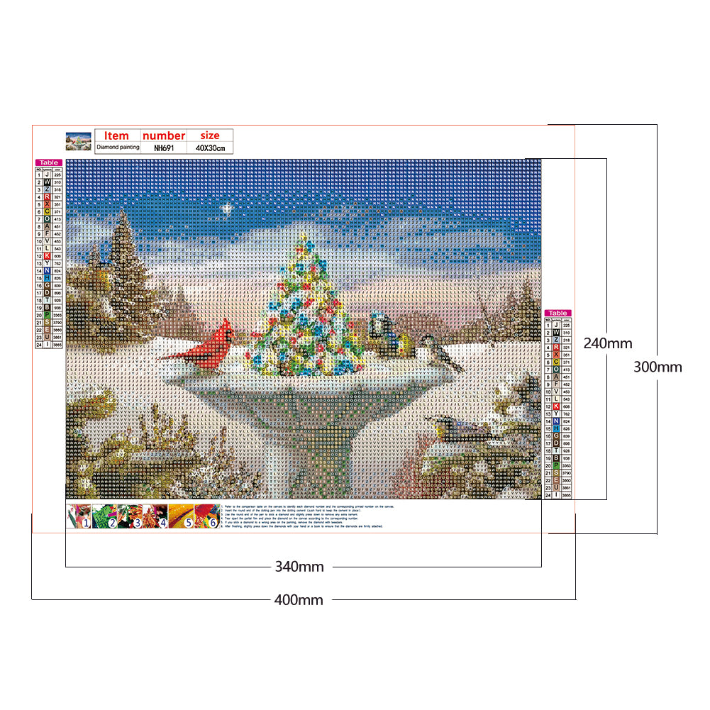 Snow - Full Round Drill Diamond Painting 40*30CM