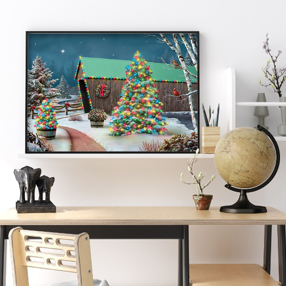 Christmas Tree - Full Round Drill Diamond Painting 40*30CM