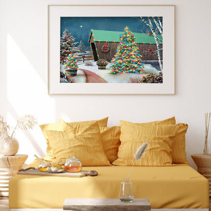 Christmas Tree - Full Round Drill Diamond Painting 40*30CM