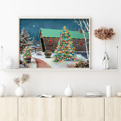 Christmas Tree - Full Round Drill Diamond Painting 40*30CM