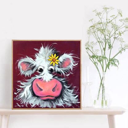 Cow - Full Round Drill Diamond Painting 30*30CM