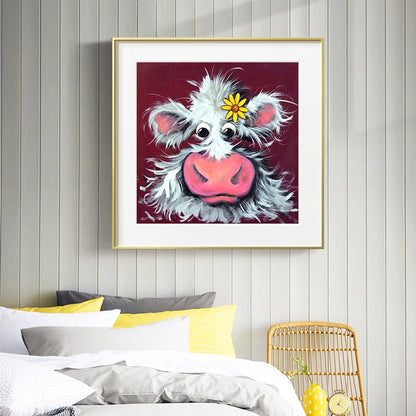 Cow - Full Round Drill Diamond Painting 30*30CM