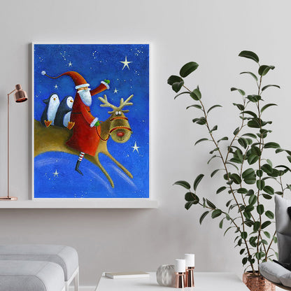 Santa - Full Round Drill Diamond Painting 30*40CM