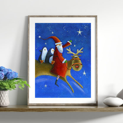 Santa - Full Round Drill Diamond Painting 30*40CM