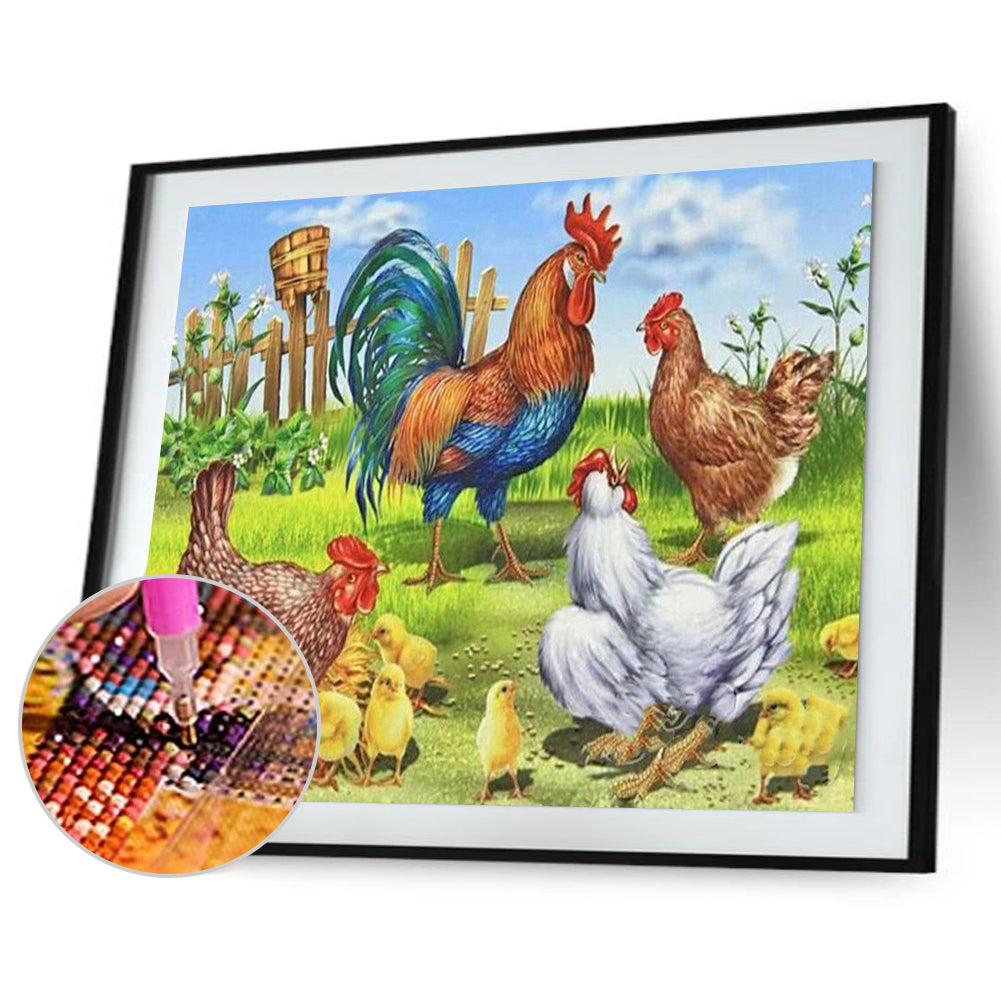 Chicken - Full Round Drill Diamond Painting 40*30CM