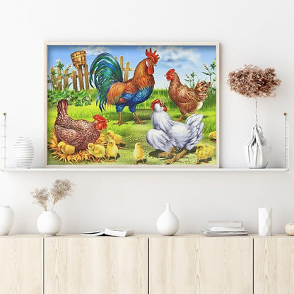 Chicken - Full Round Drill Diamond Painting 40*30CM