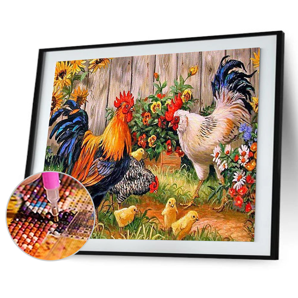 Chicken - Full Round Drill Diamond Painting 40*30CM