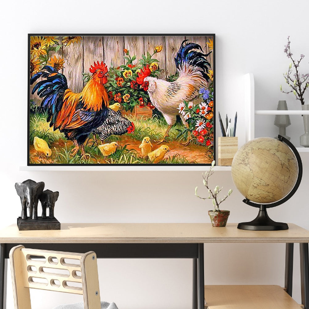 Chicken - Full Round Drill Diamond Painting 40*30CM