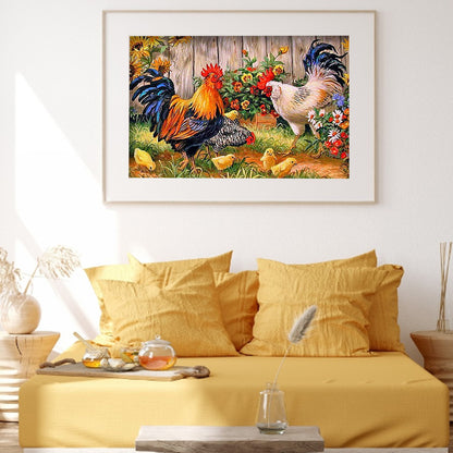 Chicken - Full Round Drill Diamond Painting 40*30CM