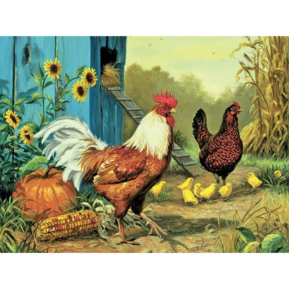 Chicken - Full Round Drill Diamond Painting 40*30CM