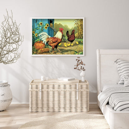 Chicken - Full Round Drill Diamond Painting 40*30CM