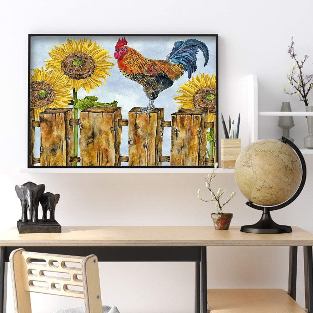 Chicken - Full Round Drill Diamond Painting 40*30CM