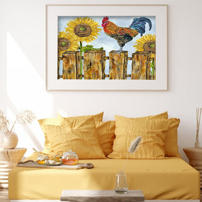 Chicken - Full Round Drill Diamond Painting 40*30CM