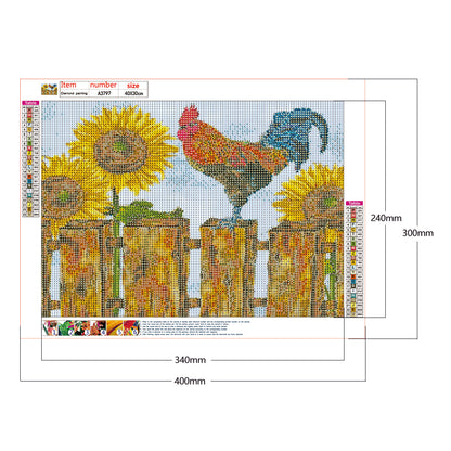 Chicken - Full Round Drill Diamond Painting 40*30CM