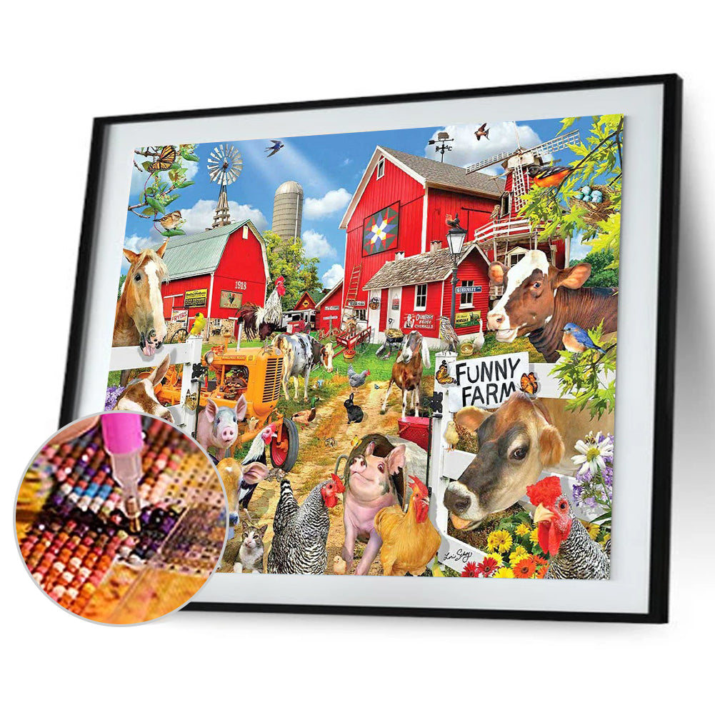Farm - Full Round Drill Diamond Painting 55*40CM
