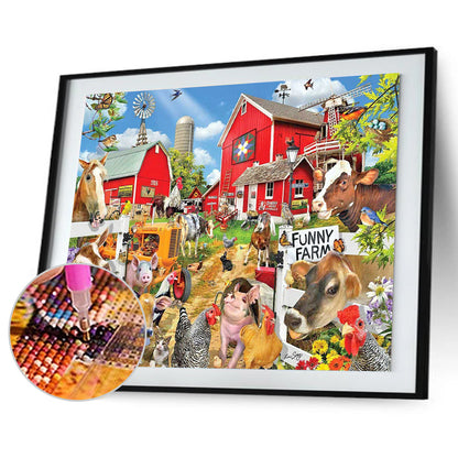 Farm - Full Round Drill Diamond Painting 55*40CM