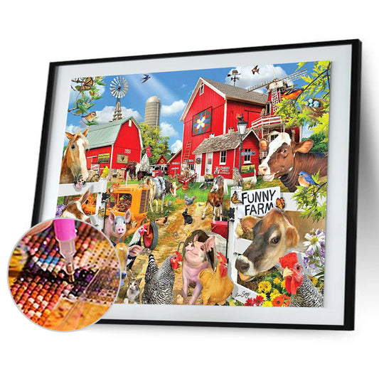 Farm - Full Round Drill Diamond Painting 55*40CM