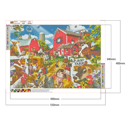 Farm - Full Round Drill Diamond Painting 55*40CM