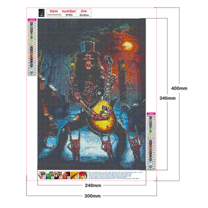 Skeleton Guitarist - Full Round Drill Diamond Painting 30*40CM