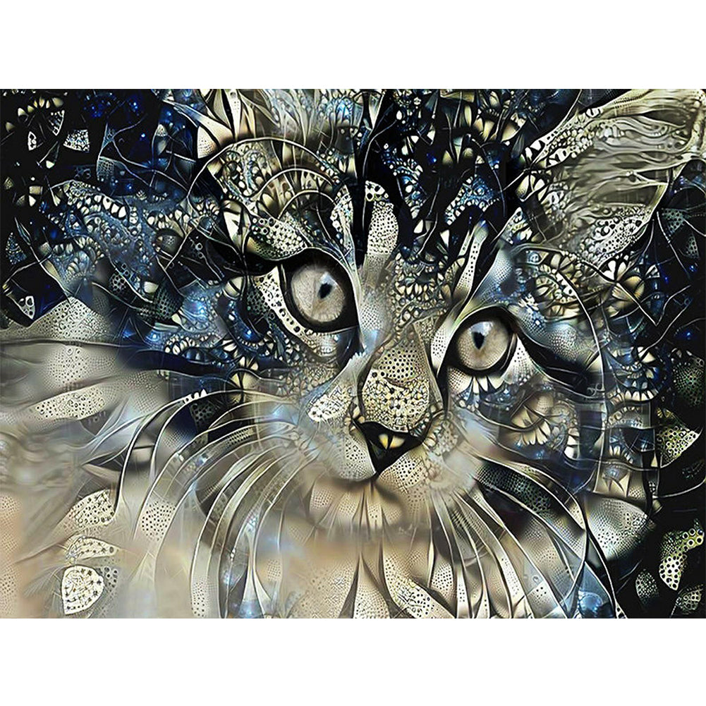 Cat - Full Round Drill Diamond Painting 40*30CM