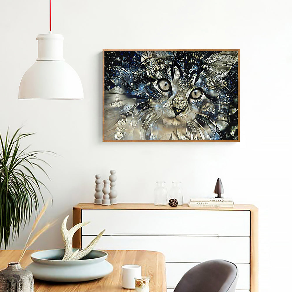 Cat - Full Round Drill Diamond Painting 40*30CM