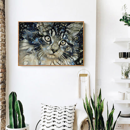 Cat - Full Round Drill Diamond Painting 40*30CM